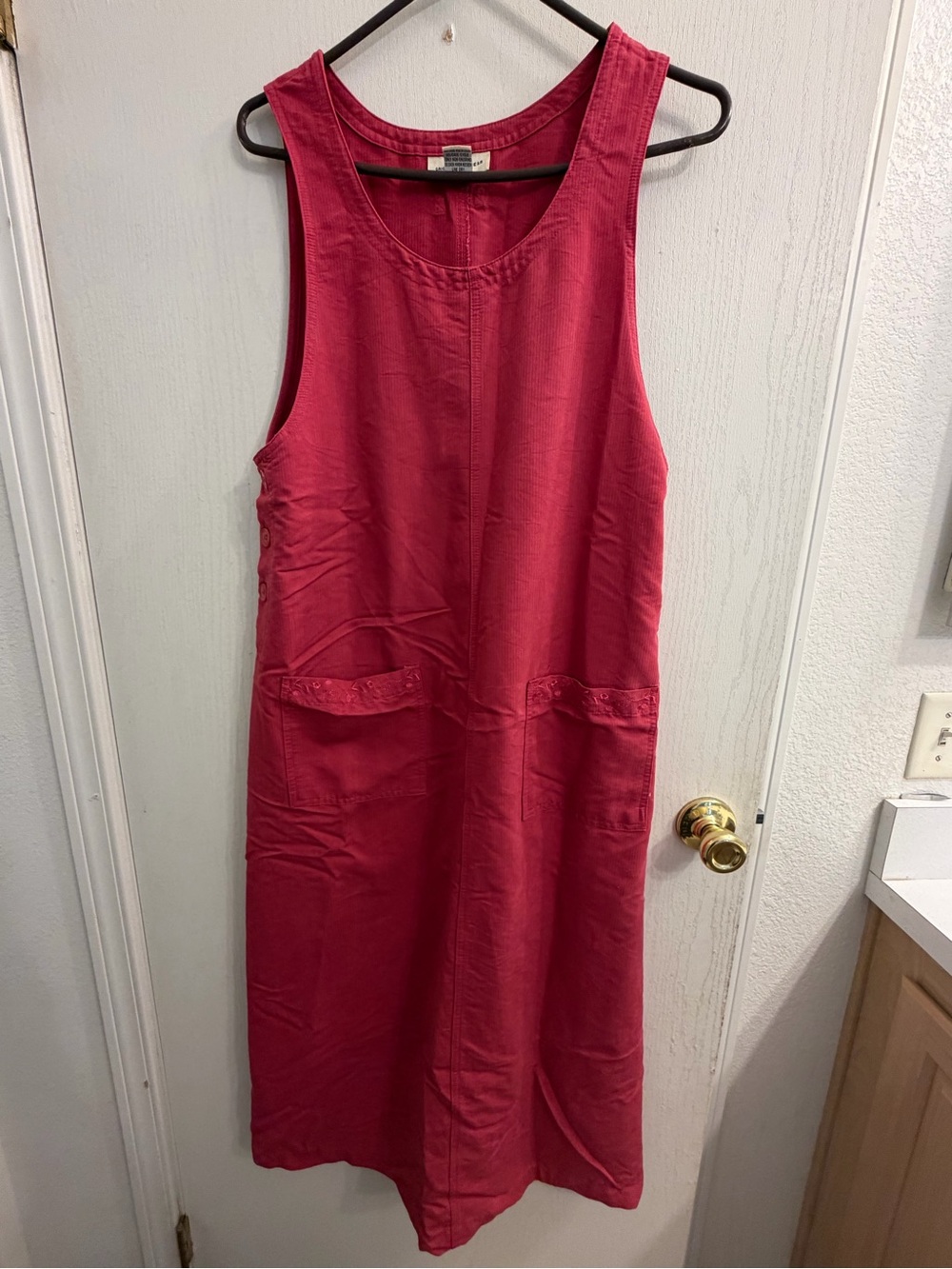 TY Original Wear Sleeveless Berry-Red Pinafore Dress